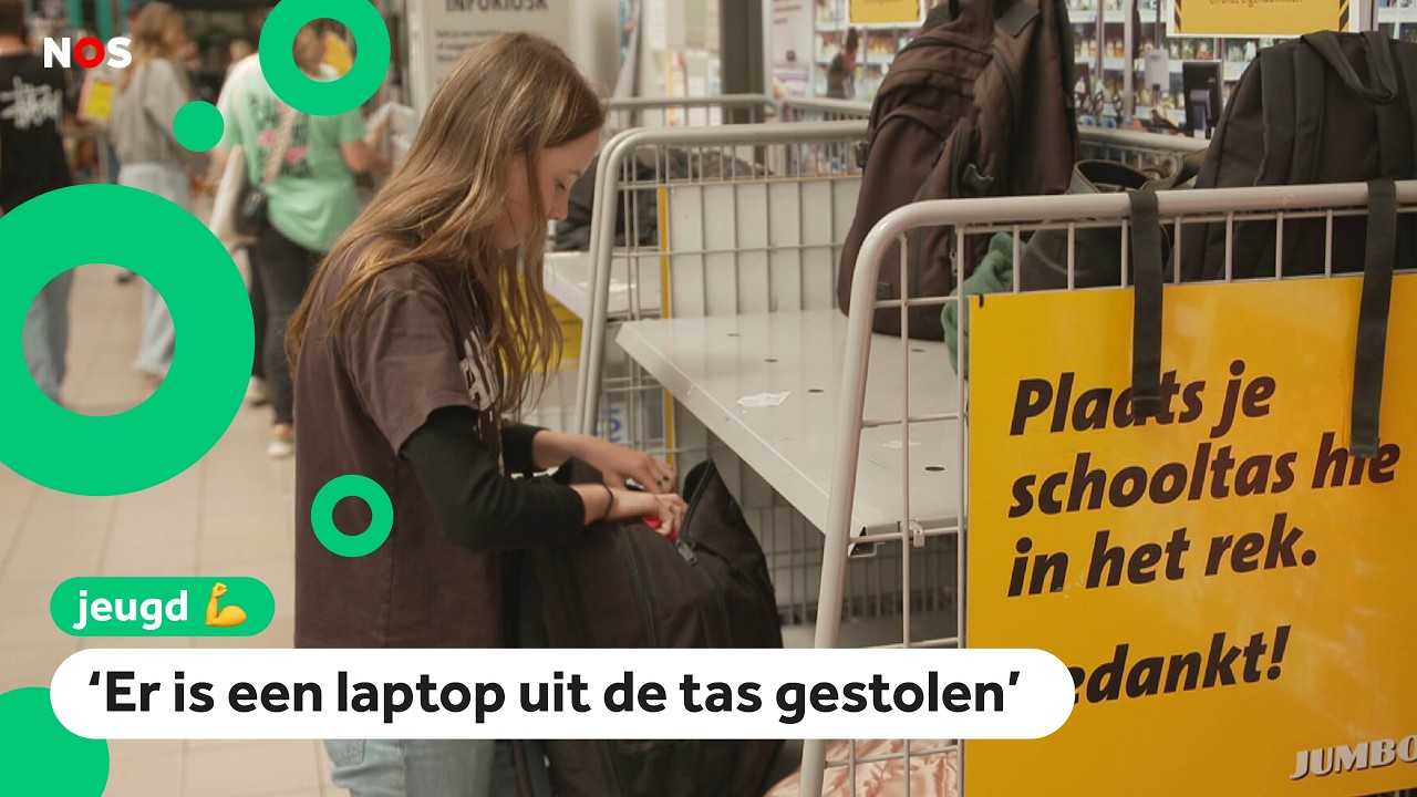 Spullen gestolen uit schooltassen in supermarkt