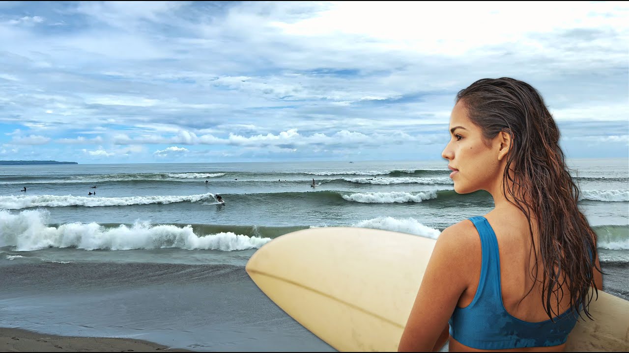Canggu Beach Surf Ambience  - Sounds of Beach Waves and Surfers in Bali