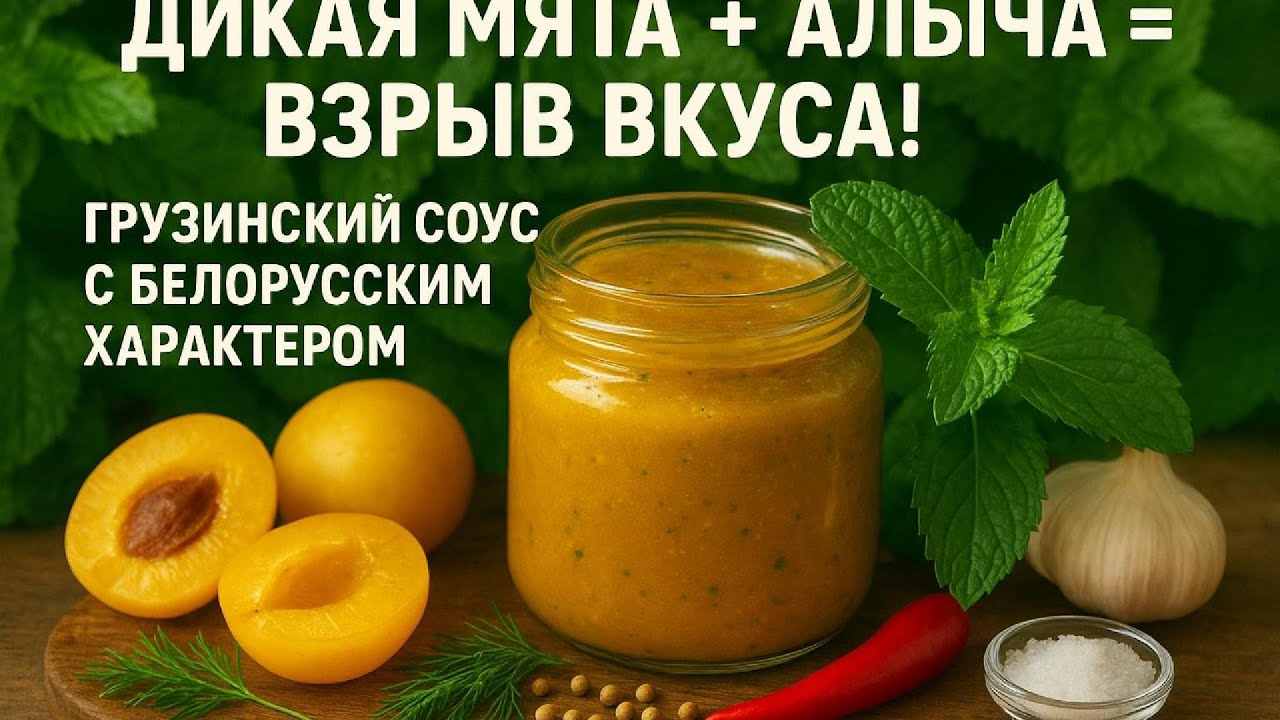Дикая мята+алыча=взрыв вкуса! Грузинский соус с белорусским характером