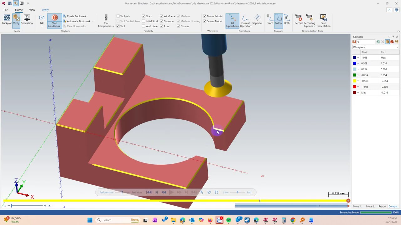 Deburring Faster With Mastercam 3 Axis Deburr