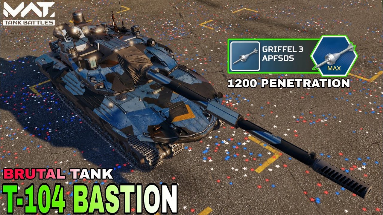 T-104 BASTION Heavy Armor Tank With Full Mk3 Max Gameplay 🔥 MWT : TANK BATTLES