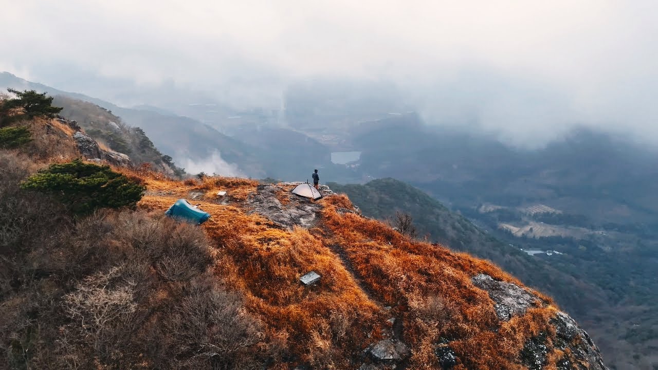 강풍 부는 절벽 위에서 보낸 그날.. 병풍산 백패킹