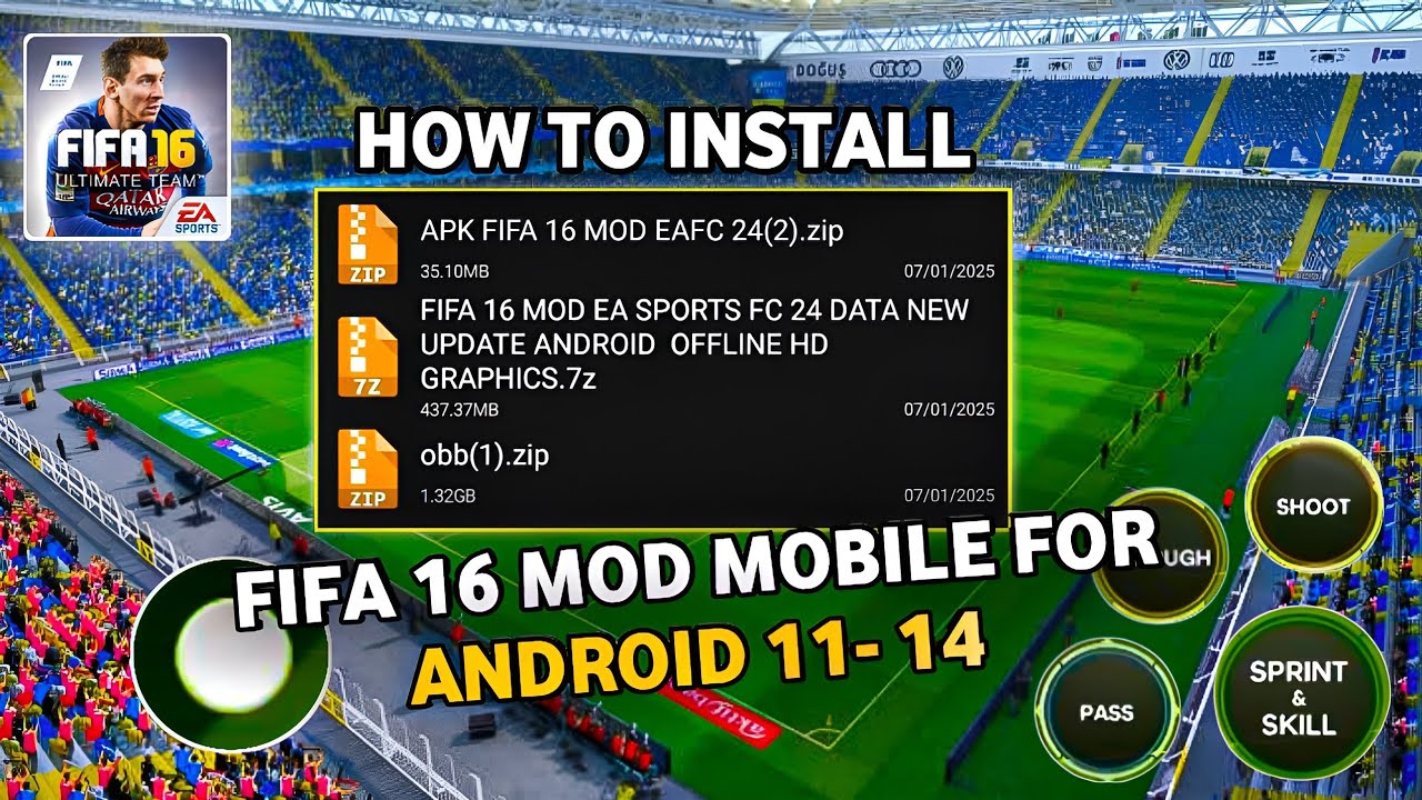 HOW TO INSTALL FIFA 16 MOD EA FC 2025 FOR ANDROID 11 - 14 😱😱😱