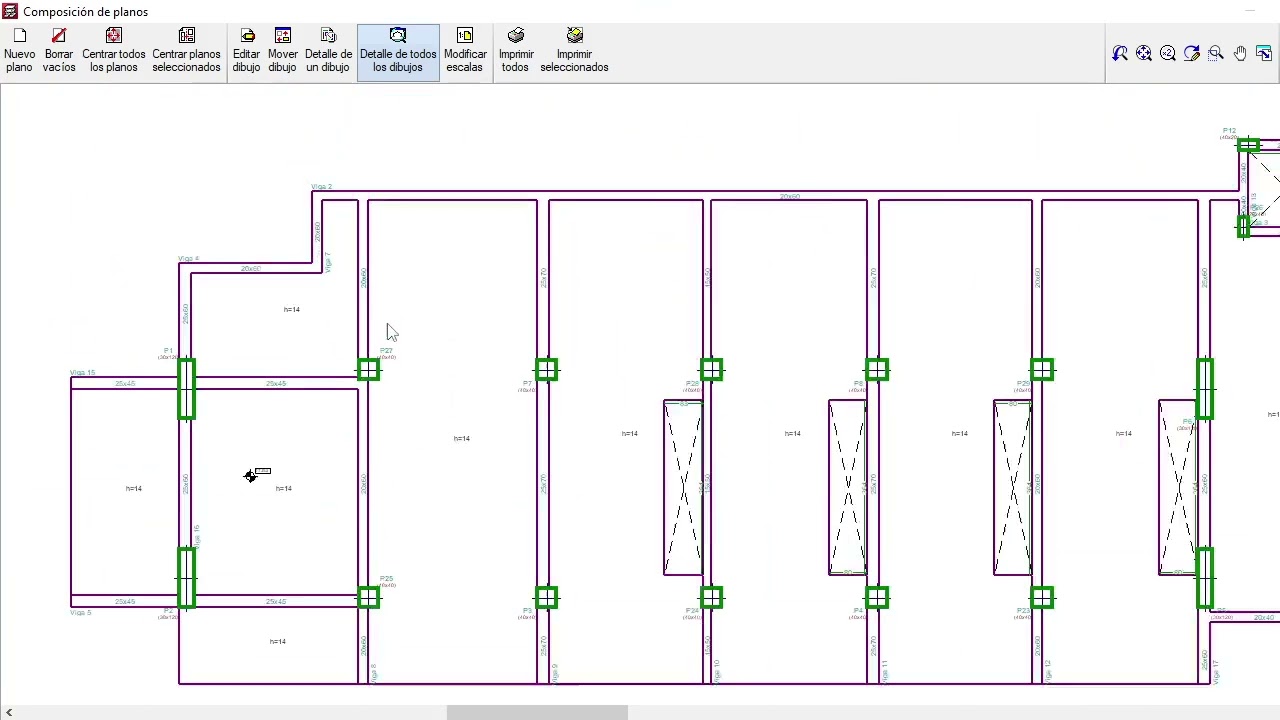 Cypecad planos - configuracion de planos - CYPECAD 2019