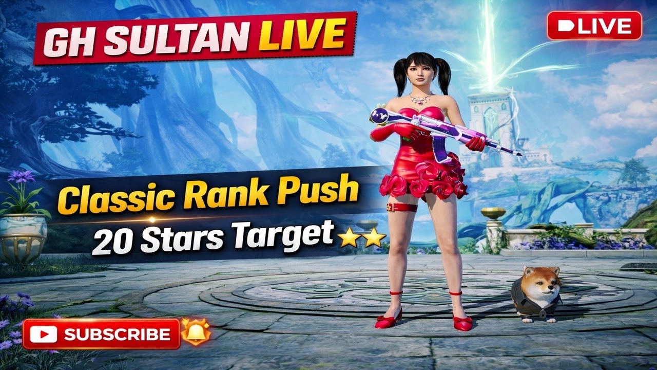 CLASSIC RANK PUSH 20 STARS TARGET ON LIVE | GH SULTAN LIVE | ROAD TO 300 SUBSCRIBERS