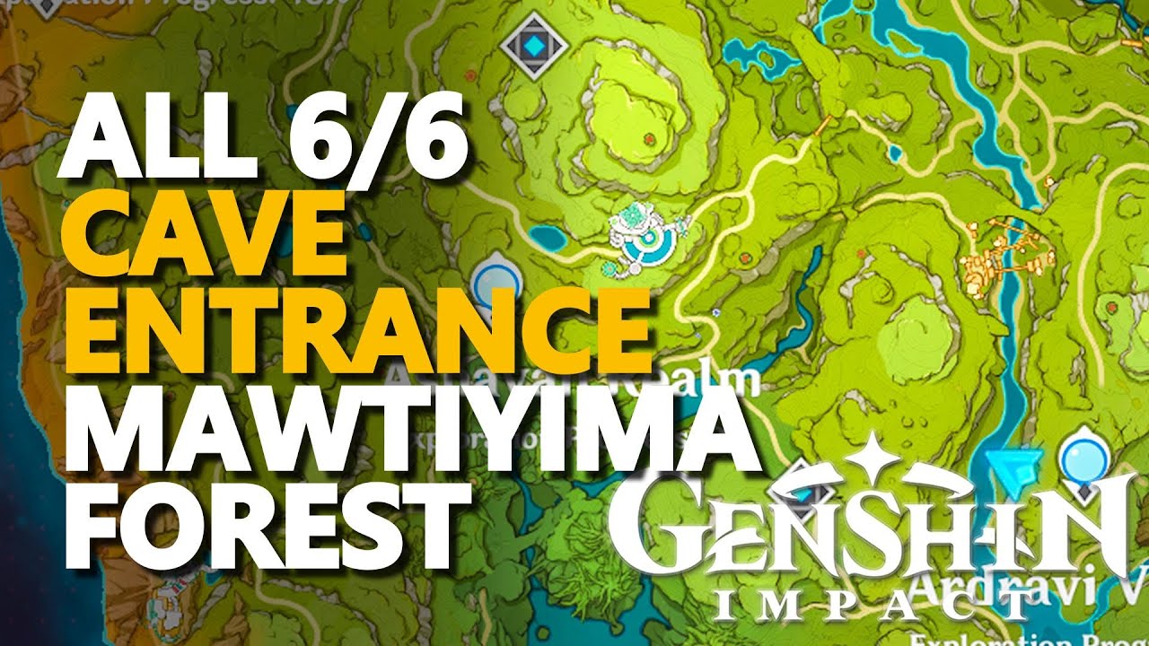Mawtiyima Forest Cave Entrance Genshin Impact All 6/6