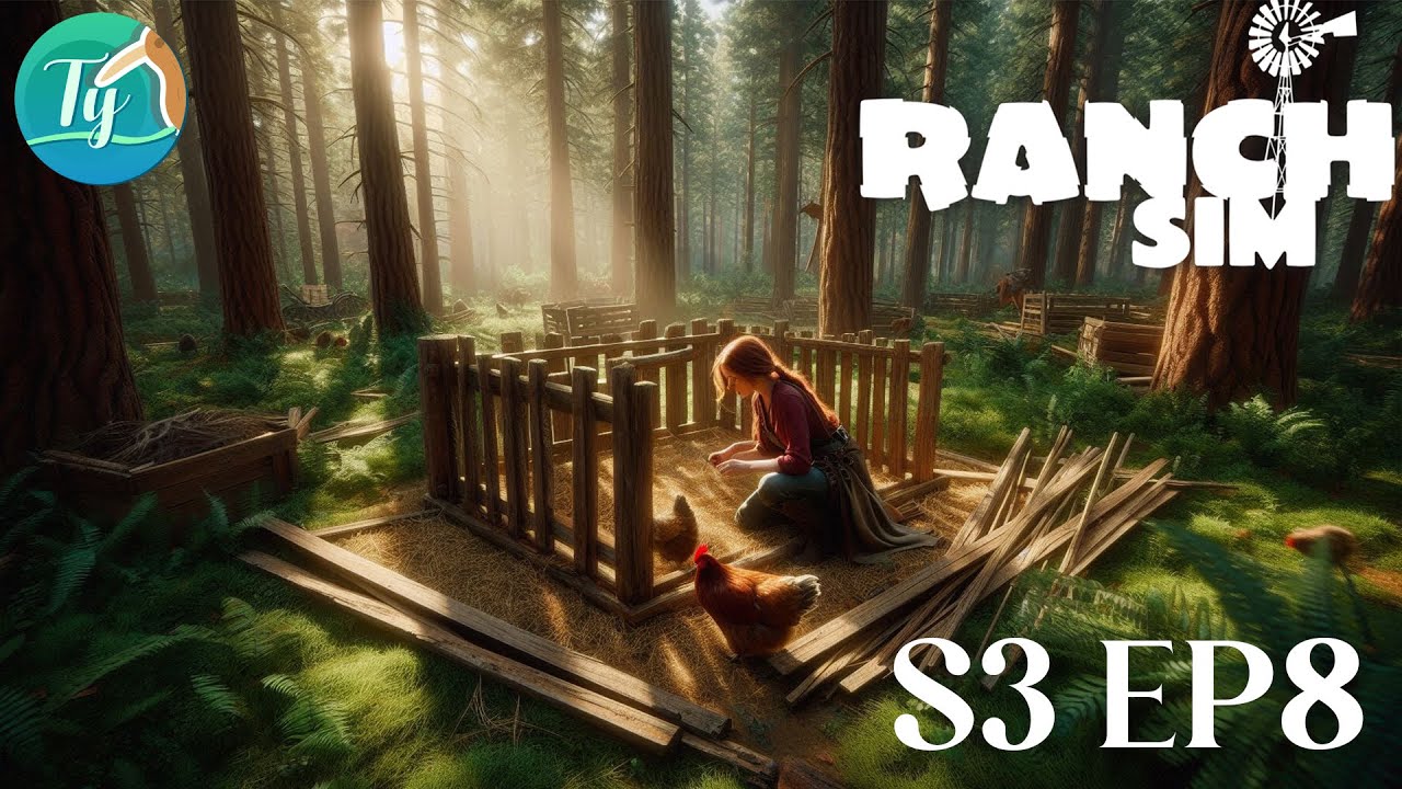 Ranch Simulator S3 Ep8: Il est temps de construire le premier enclos pour notre poule survivante