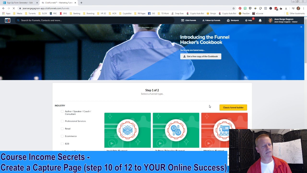 Course Income Secrets - Create a Capture Page (step 10 of 12 to YOUR Online Success)