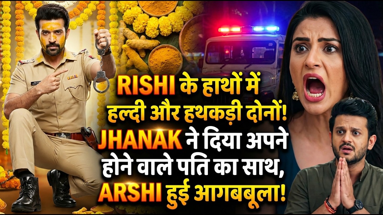 RISHI के हाथों में हल्दी और हथकड़ी दोनों! JHANAK ने दिया अपने होने वाले पति का साथ,  #jhanakserial