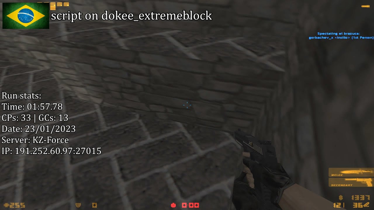 script on dokee_extremeblock - sub 2-min run