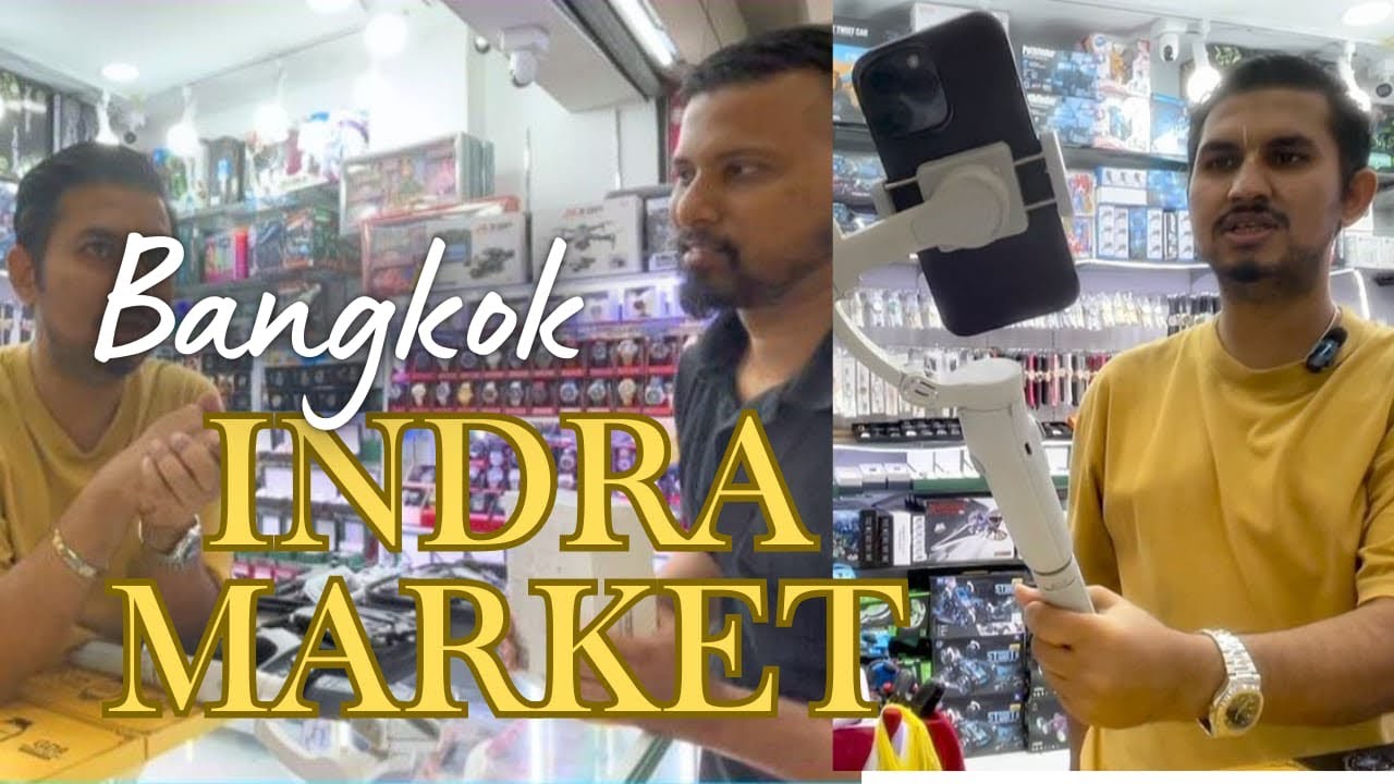 Indra Market Bangkok 🇹🇭 |  M1 3-Axis Gimbel gift from husband #indramarket #bangkok 