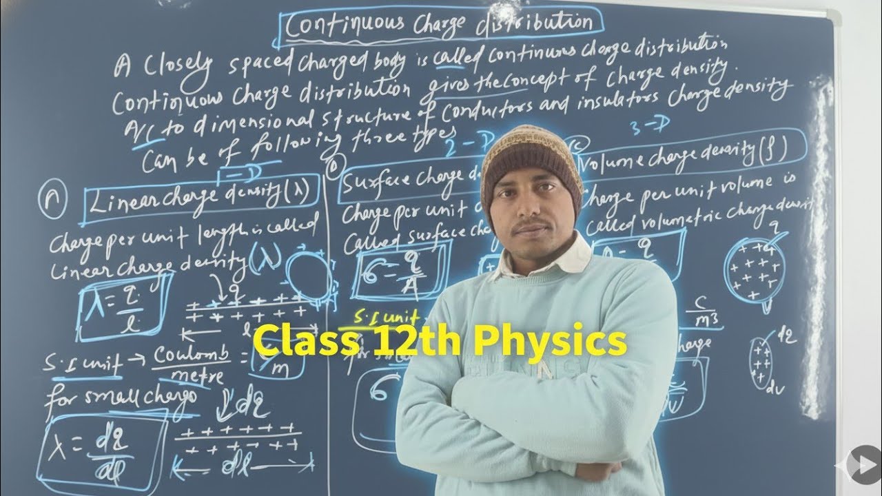 Continuous charge distribution# class 12th physics