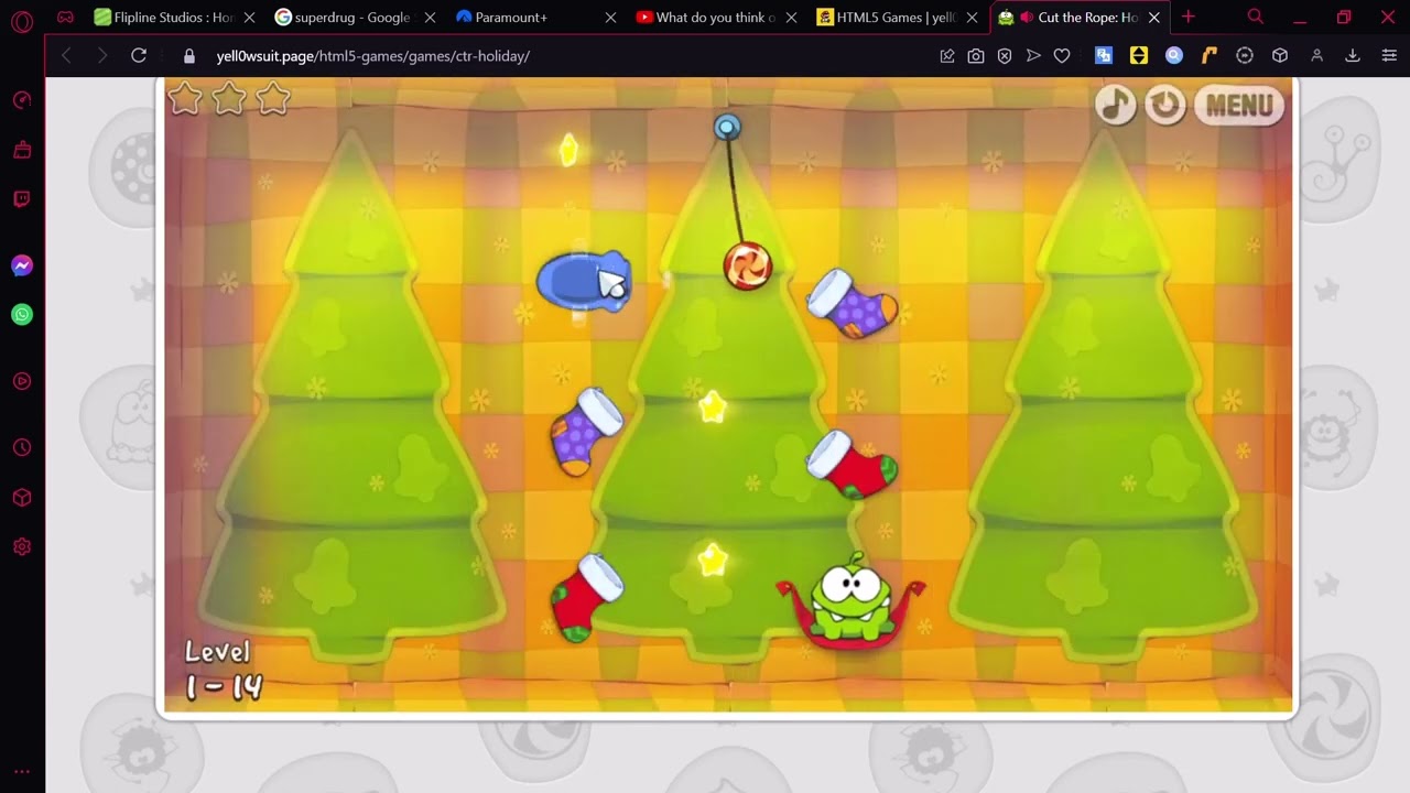 Cut the Rope Holiday Gift Web 3 Stars Full Game