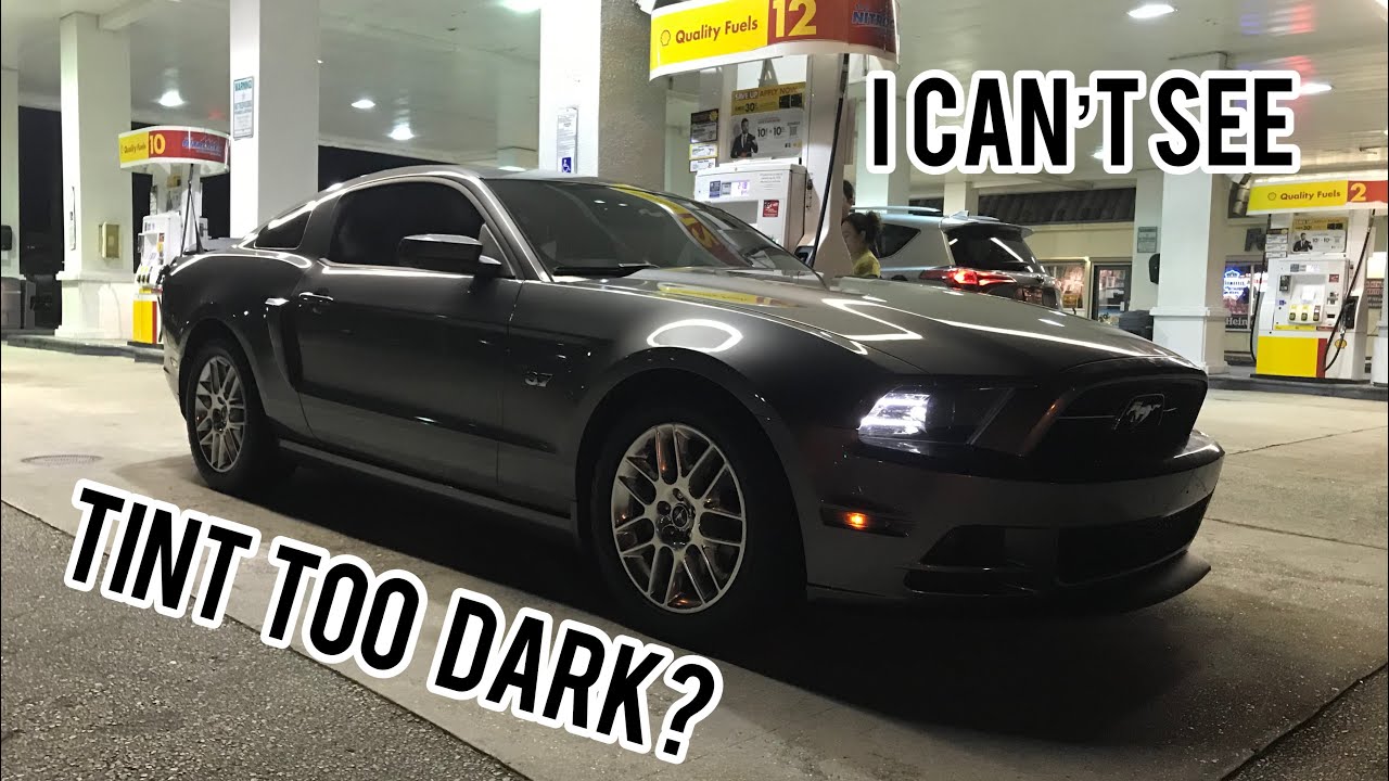 What 15% Tint Looks Like Driving At Night In A Car. CANT SEE!