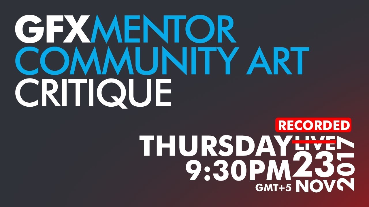 🔴 GFXMentor Community Artworks Live Critique