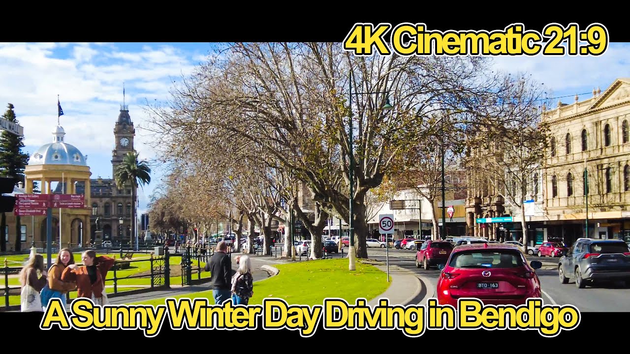 Wandering Driving in Bendigo the fourth populous city in Victoria | Australia | 4K Cinematic