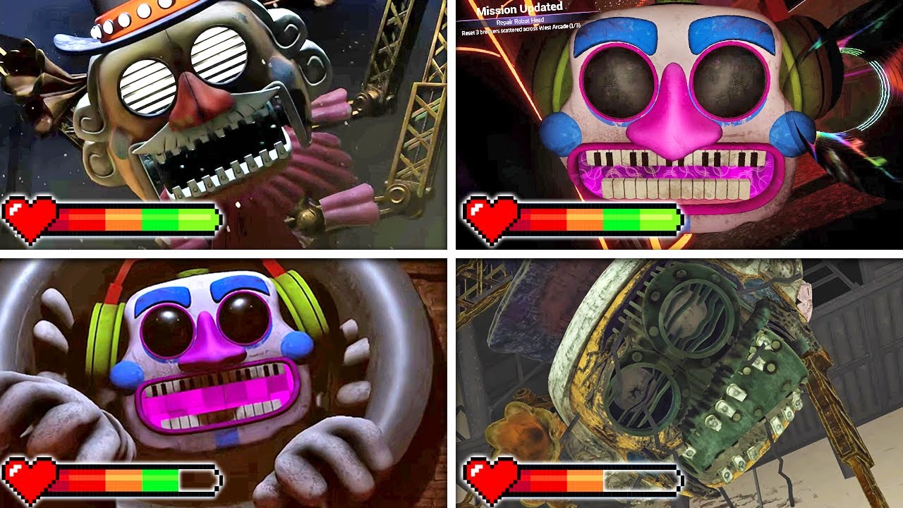 All DJ MUSIC MAN Scenes Comparison - FNAF Secret of the Mimic & Security Breach
