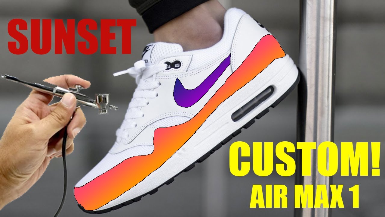 Custom Nike Air Max 1 Sunset [Custom Shoes]