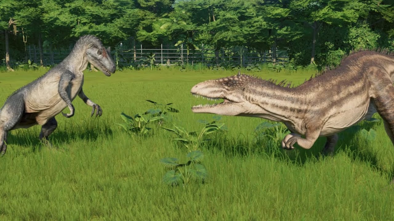 Allosaurus VS Carcharodontosaurus - Jurassic World Evolution