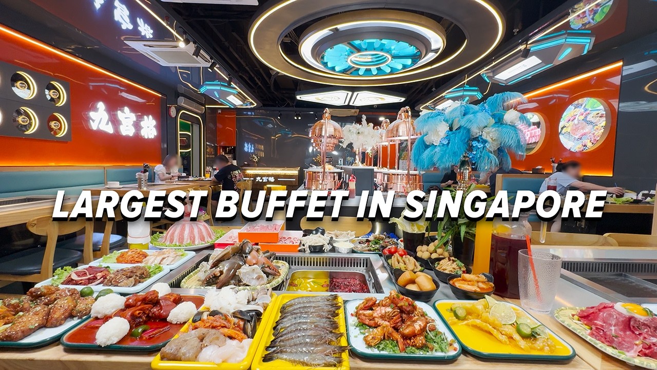 Largest Buffet in Bugis Cube Singapore | Jiu Gong Ge Bugis Hotpot & BBQ Buffet | 九宫格武吉士涮烤