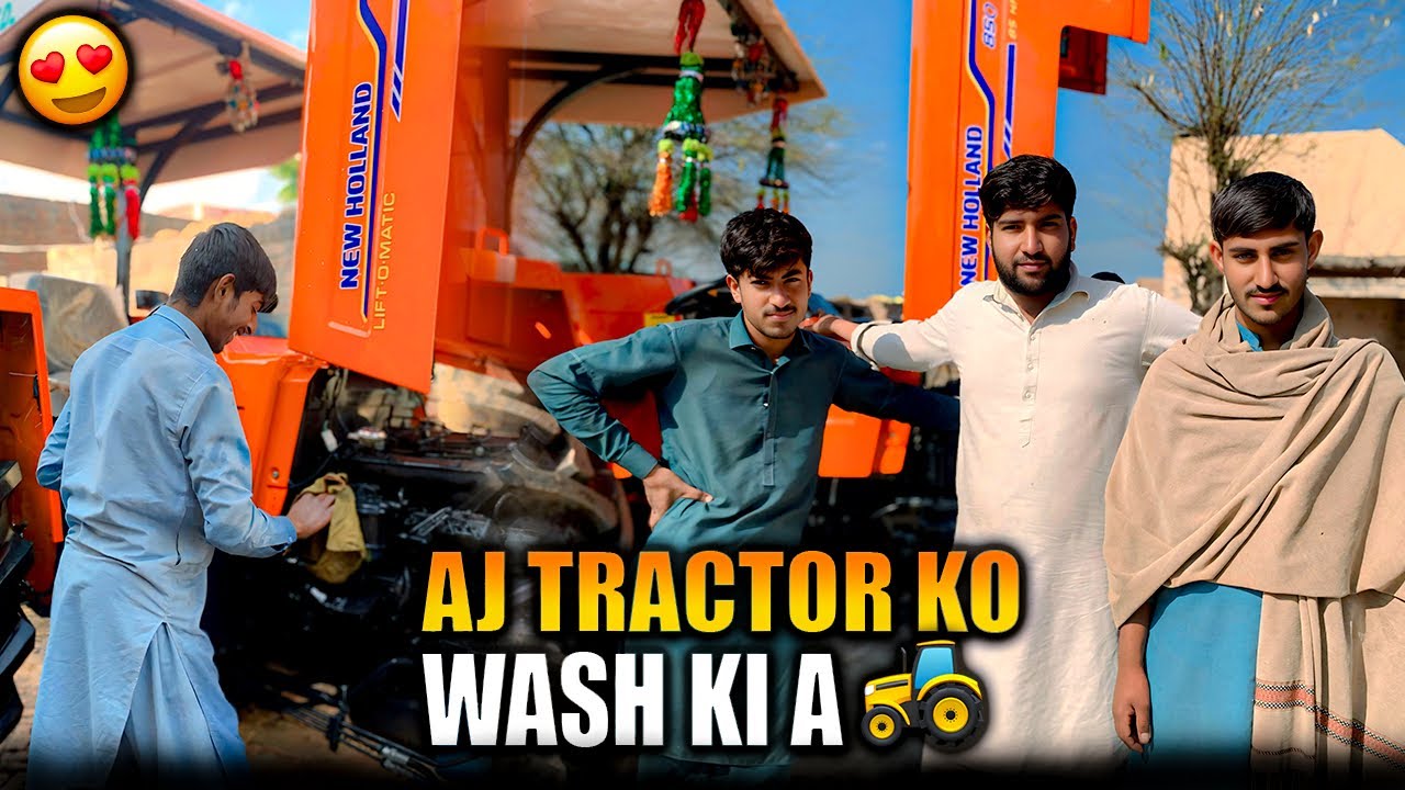 Aj hum nay tractor ko wash k a hai first time / Danish Mirza / Ali hammad/ Waleed / Ali hamza 