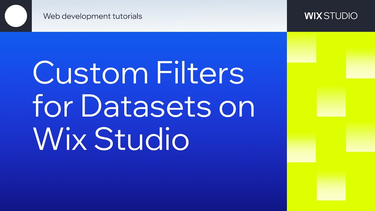 How to create custom filters for datasets on Wix Studio