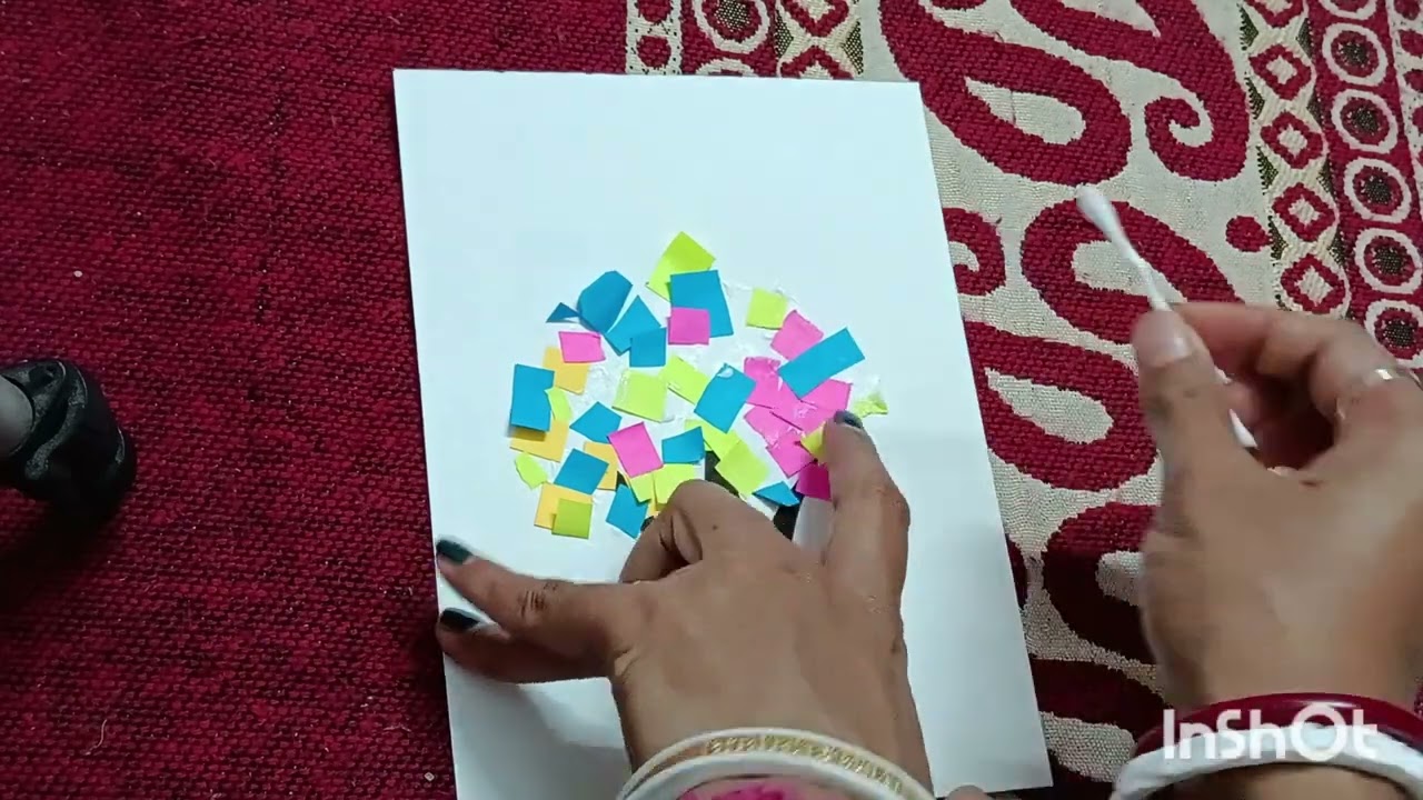 How to make paper collage 🌳tree / Paper collage art / Very easy paper collage for beginners #video