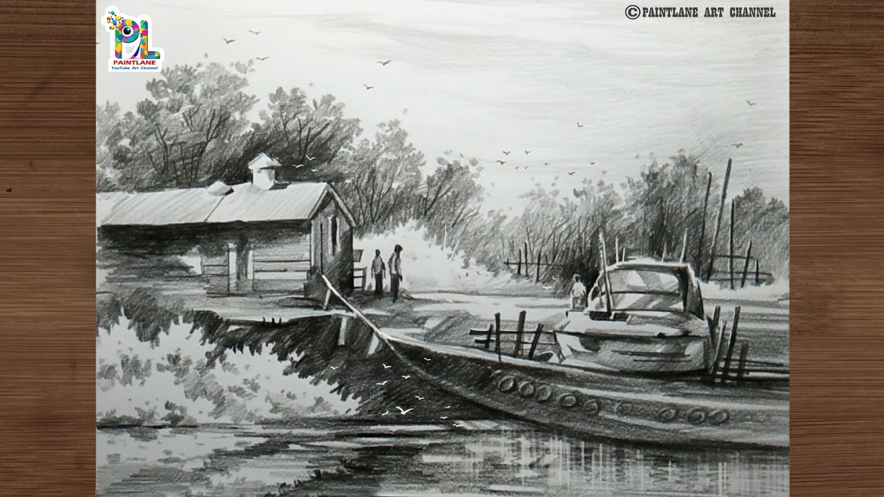 New Nature Pencil Drawing and Shading Art || Smooth Pencil Strokes || Pencil Art Video