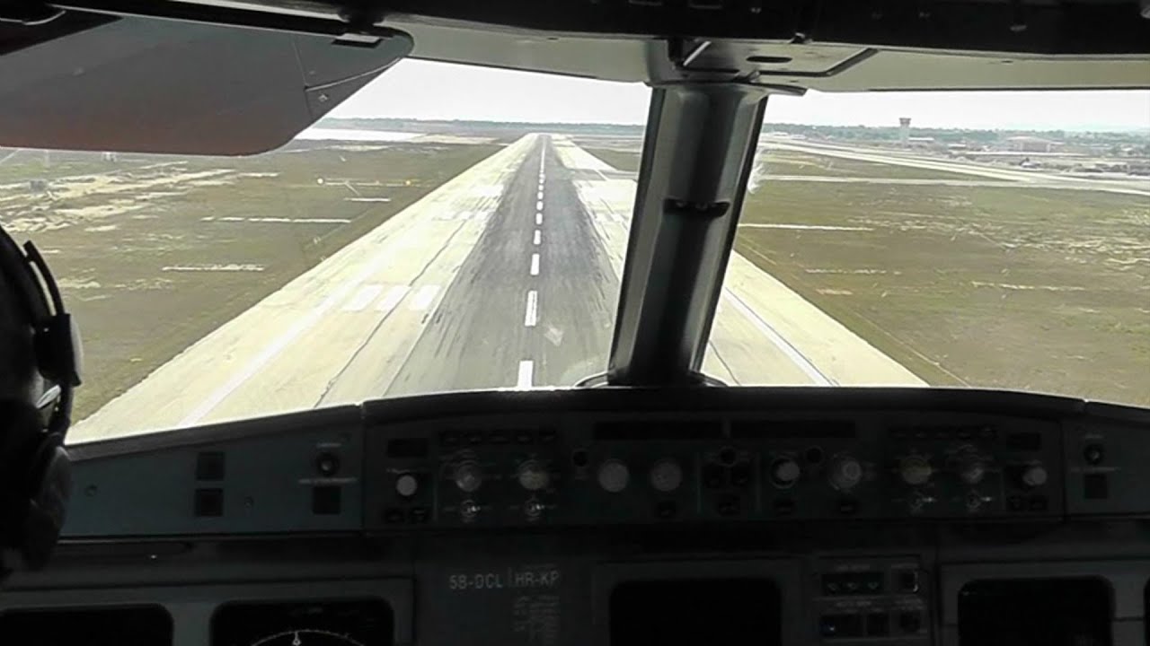 Cyprus A320-232 Cockpit Landing at Larnaca | CYP7637 from Skiathos