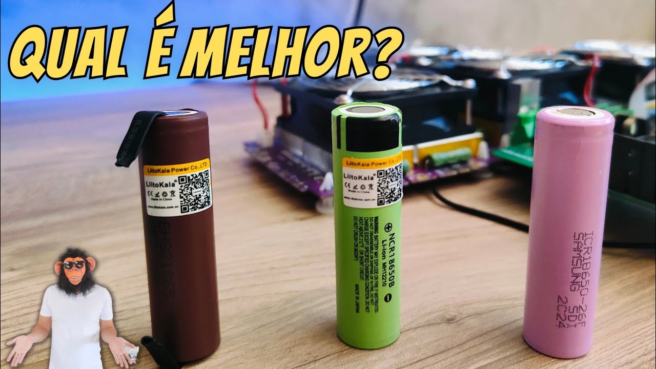 Qual a Melhor Bateria de Lítio (Li-on 18650)? TESTE COMPLETO! @gambiarrautil