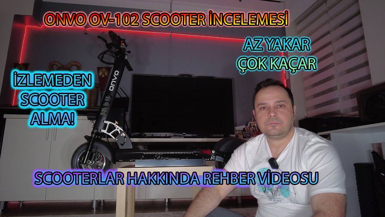 ONVO OV-102 Scooter İncelemesi. Dere tepe düz giden scooter.