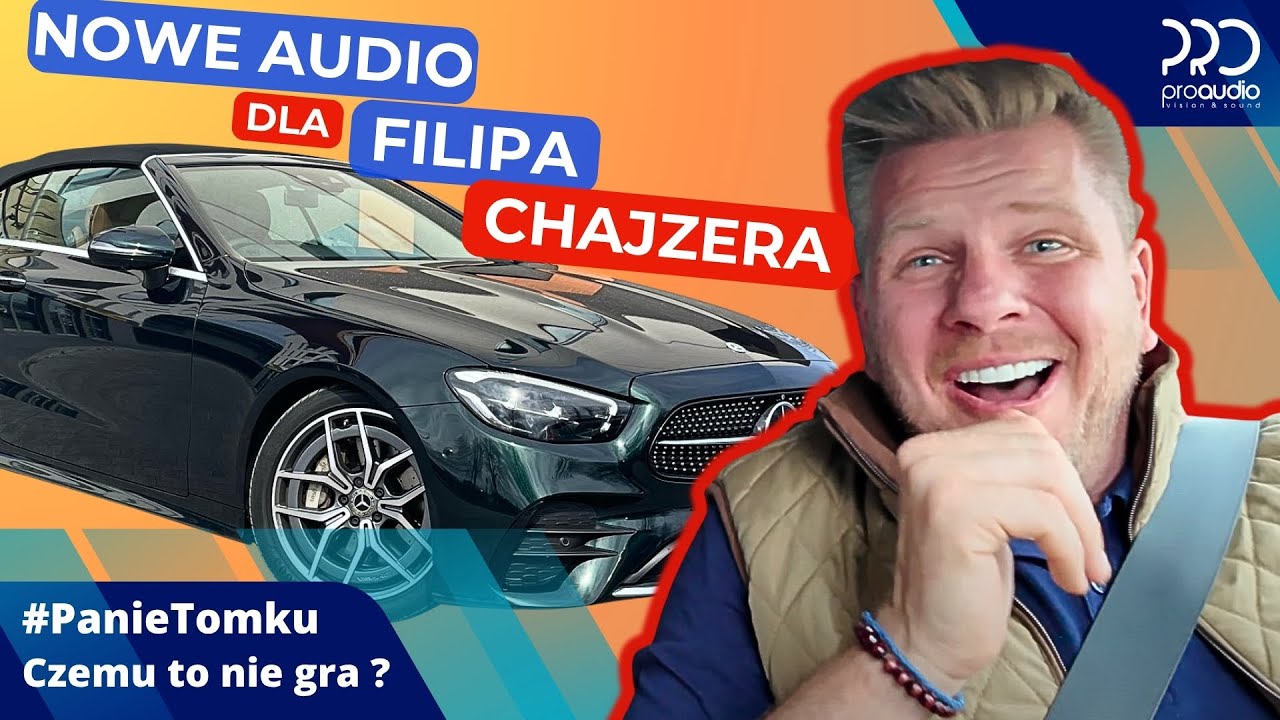 Filip Chajzer i Jego Mercedes W213 Cabrio. Nowy system audio Helix. #panietomku Dlaczego to nie gra?
