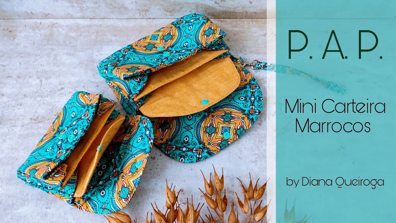 Mini Carteira Marrocos / Passo a passo completo #costuracriativa #costura #wallet