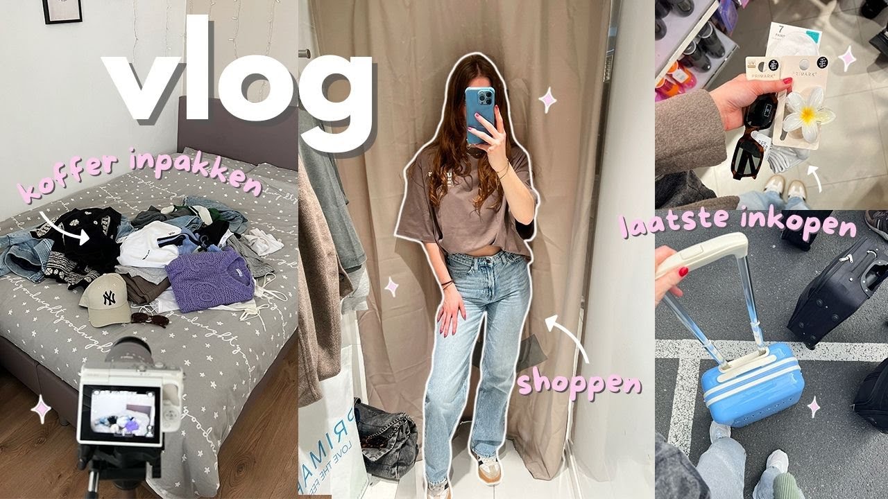 Vakantie voorbereidingen ⭐️🏔️ koffer inpakken, shoppen & outfits bedenken 💘