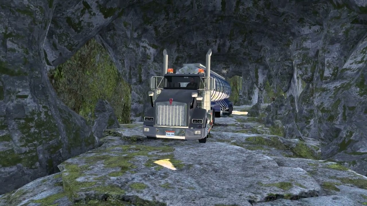 cruzando cueva mapa colombia coffee american truck simulator