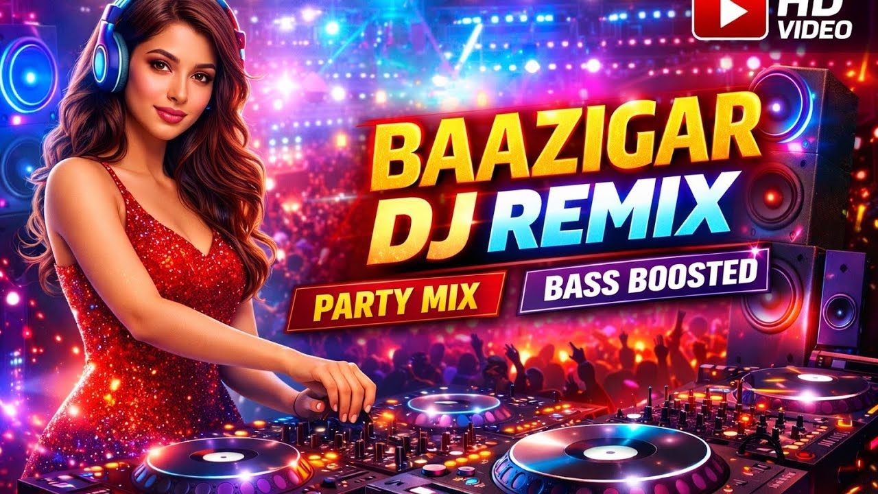 Baazigar O Baazigar DJ Remix | Shahrukh Khan Kajol | Kumar Sanu Alka Yagnik | Hindi DJ Song 2025#dj 