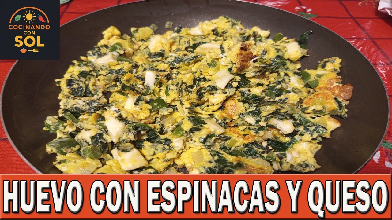 Huevo con espinacas