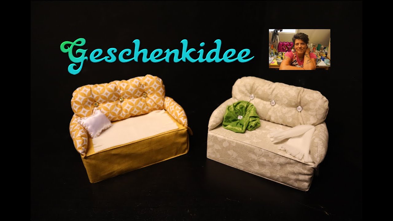 Nähanleitung | Sofa aus beschichtetem Baumwollstoff für Taschentuchbox | Stoff von Jubelis®