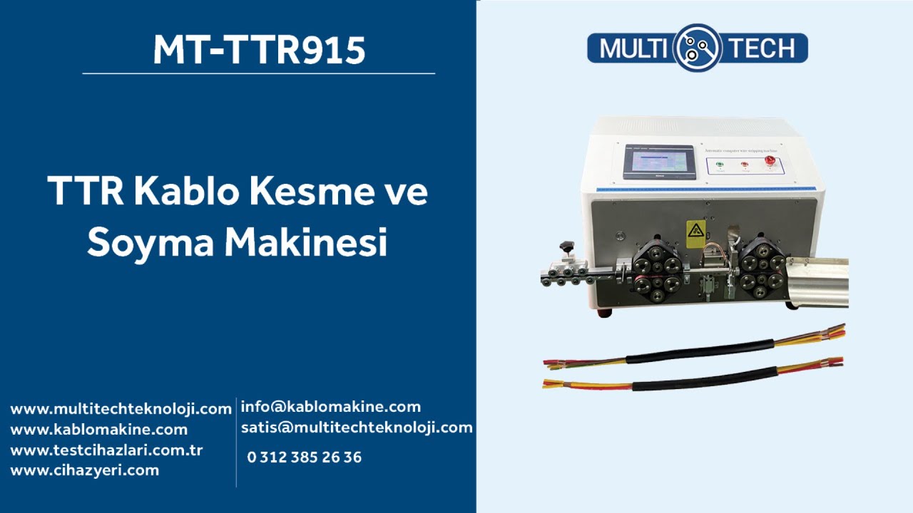 TTR İç ve Dış Kablo Kesme ve Sıyırma Makinesi | MT-TTR915