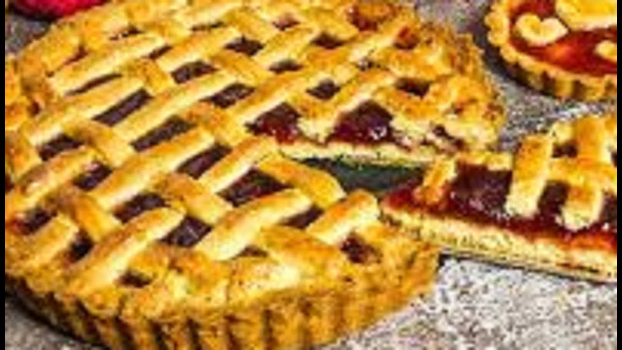 Паста Флора — греческий пирог с джемом | Греческая сладкая выпечка / Как приготовить пасту Флора