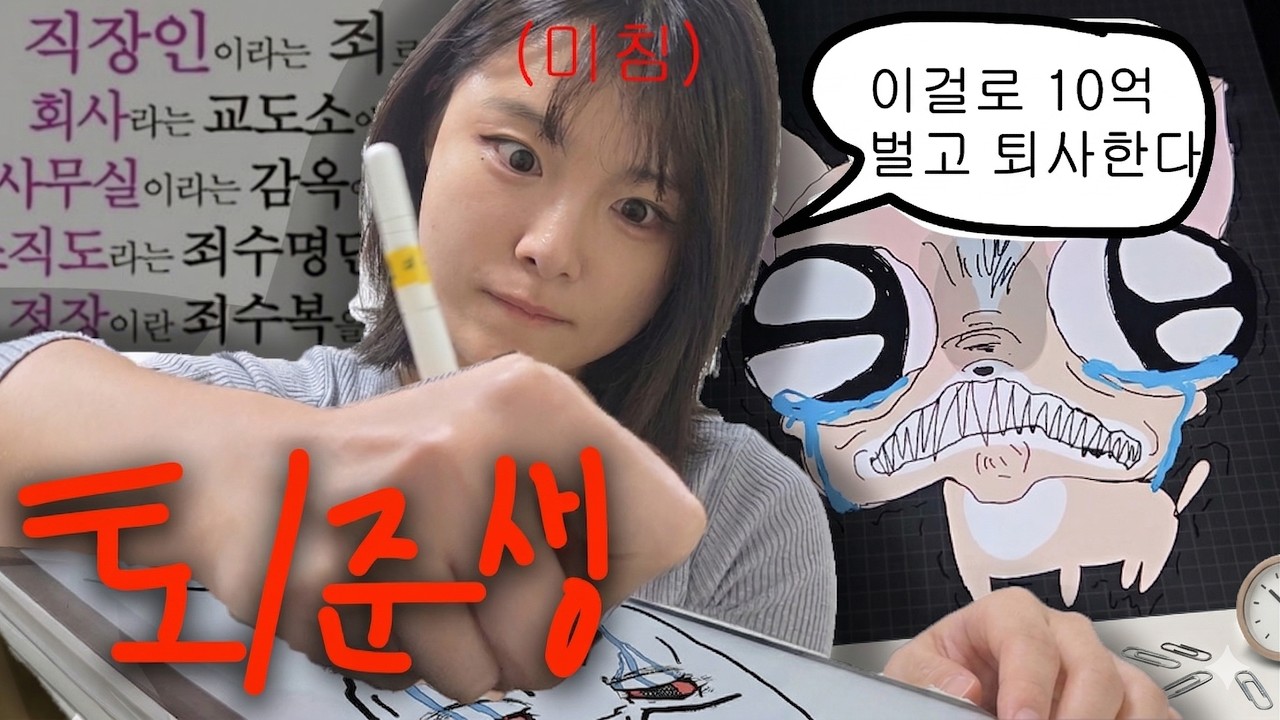 7일 안에 이모티콘으로 10억벌고 퇴사하겠다는 직장인 브이로그