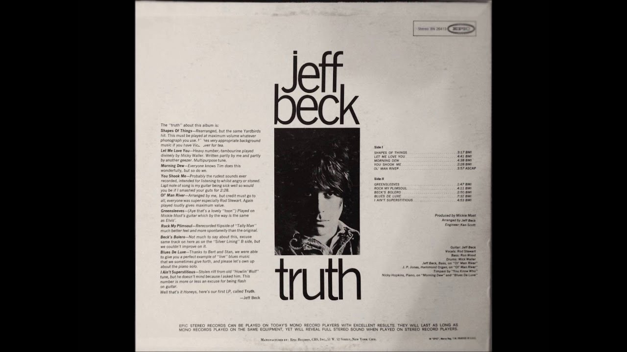 I Ain't Superstitious , Jeff Beck , 1968 Vinyl