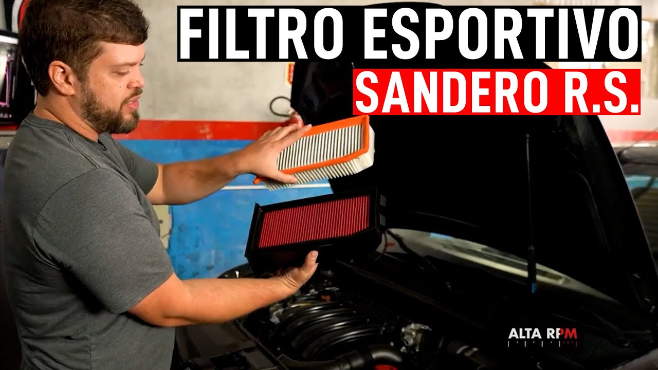 SANDERO R.S. + FILTRO ESPORTIVO @RSAirFilter : Dá certo?