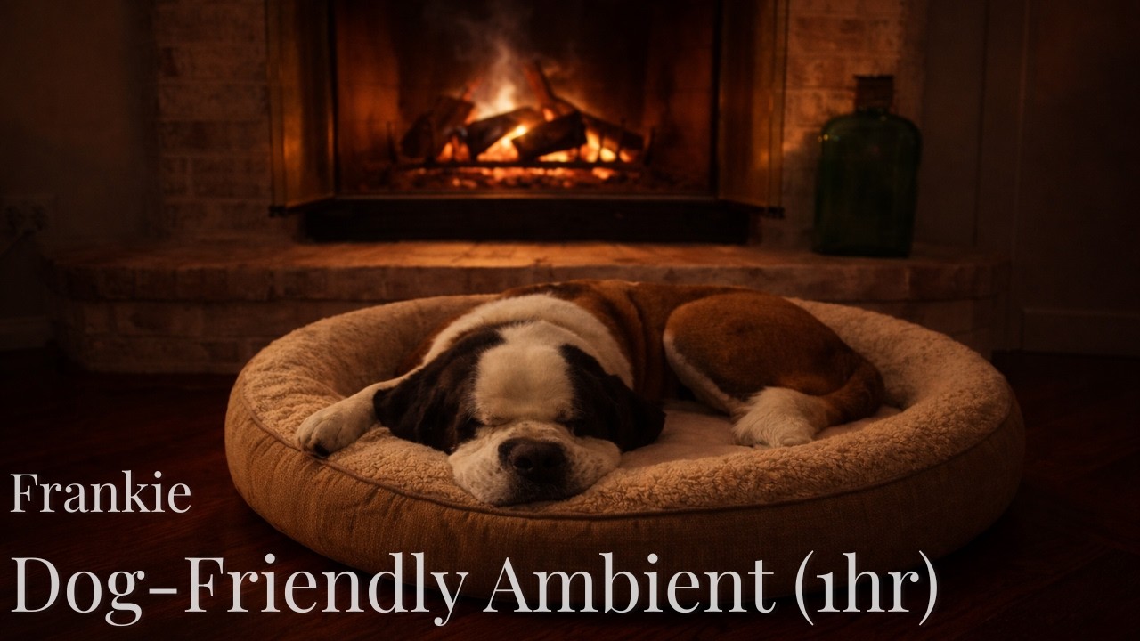Frankie 🐾 | Cozy Fireplace Calm • Dog-Friendly Ambient Rest (1 Hour) • SolaceVerse