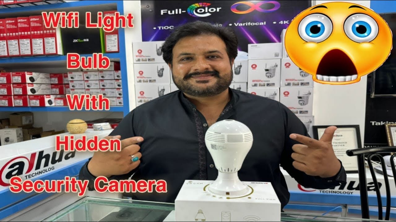 360° Fisheye Panoramic Wifi LED Bulb Light with Spy Camera|Smart Home Security Camera|V380Pro|MrCam