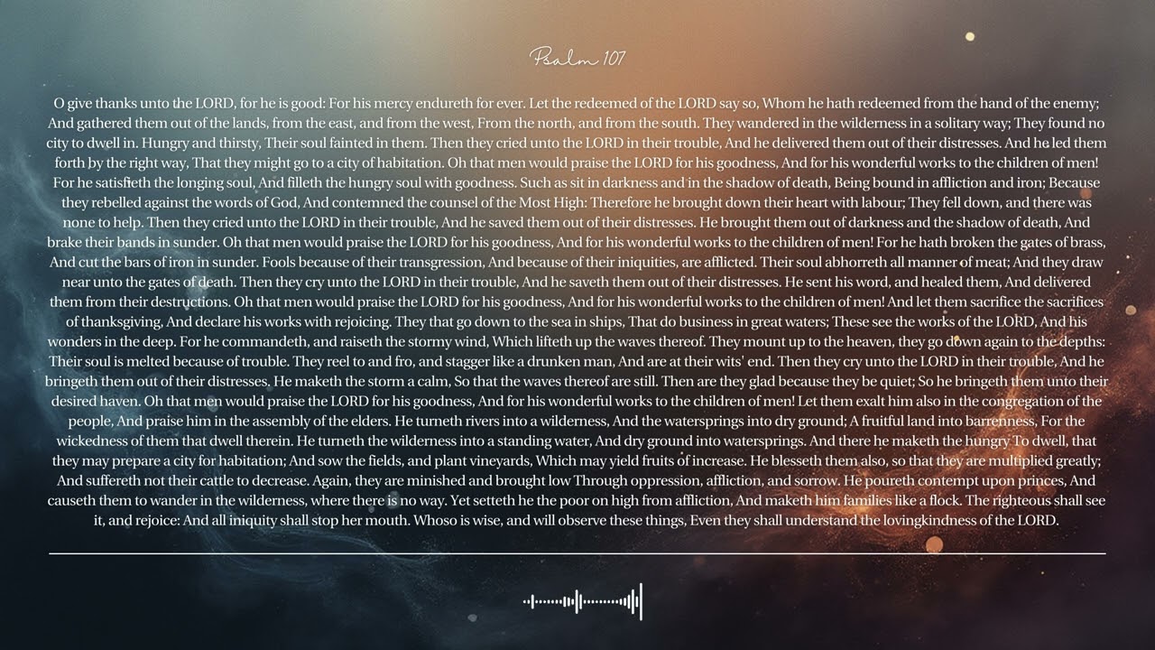 🌿 Psalm 107 | Miracles in Our Lives | Bible Scripture Song CCM · Shuli Bible