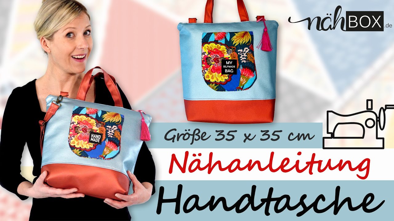 Komplettes Schritt-f&uuml;r-Schritt N&auml;hvideo f&uuml;r coole Hand- & Schultertasche