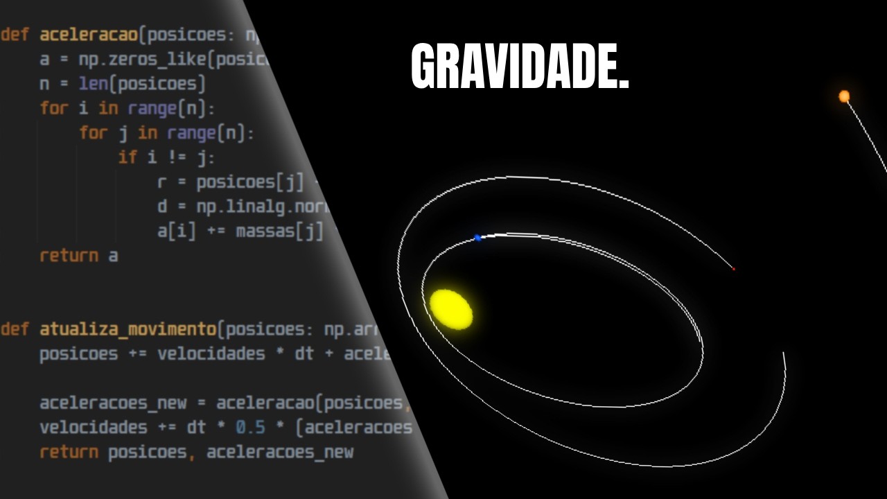 Essa simulação em Python vai te fazer entender a Gravidade