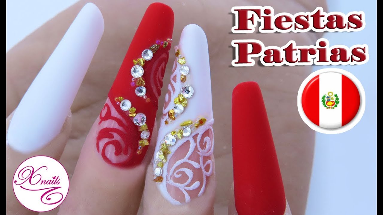 Estructura Almendra Rusa y Diseño Fiestas Patrias Perú / Xnails