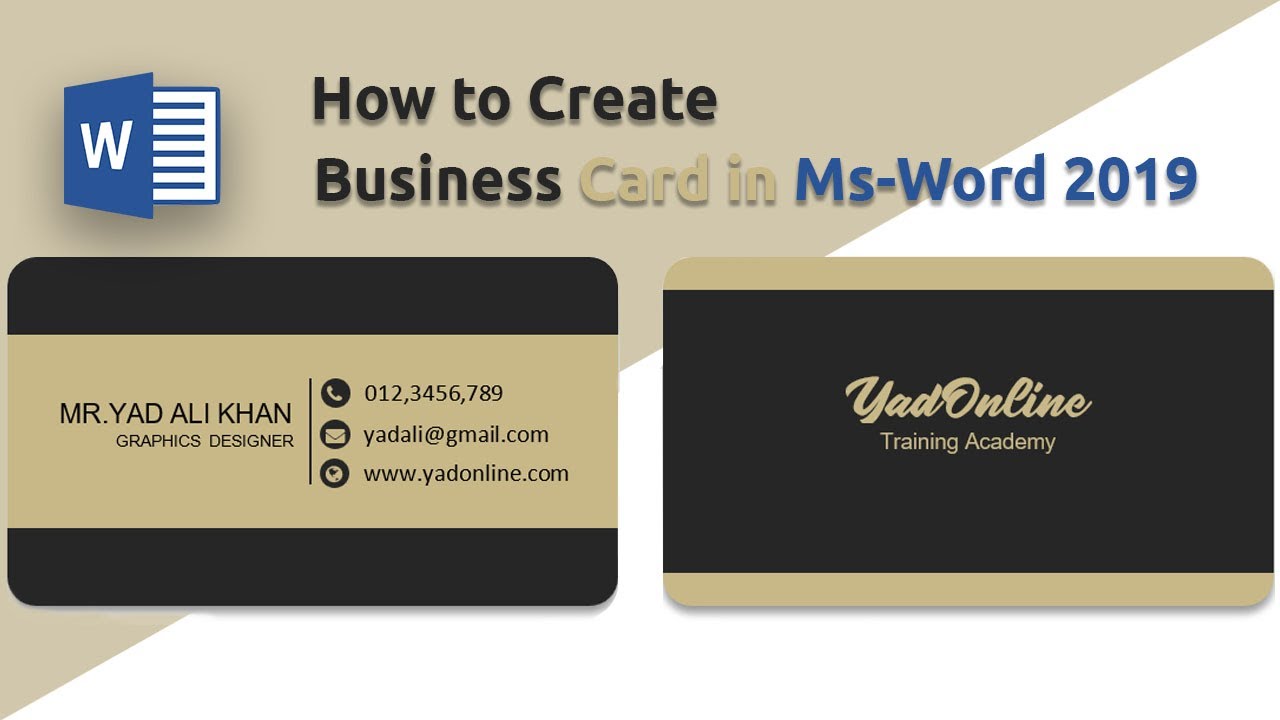 How to Create a Professional Business Card in Microsoft Word 2019